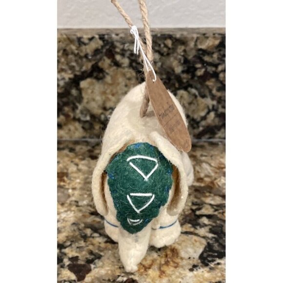 Elephant Handcrafted India Cloth Fabric Christmas Holiday Ornament NEW - Picture 2 of 6